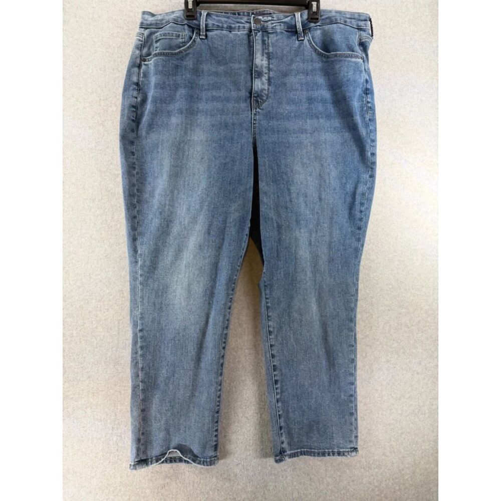 NYDJ Margot Girlfriend Jeans Women’s 18WP Petite Lift Tuck Blue Denim 3549
